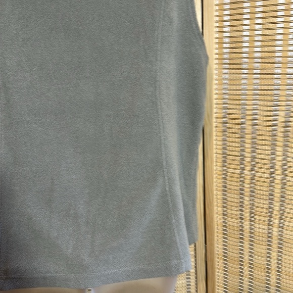 Land's End Gray Polartec Fleece Zip Front Vest Vintage 1990s Y2K XL/18 - Picture 13 of 16